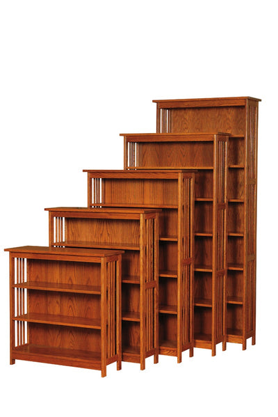 Country Mission Bookcase 24" Wide-Bookcases-Peaceful Valley Furniture
