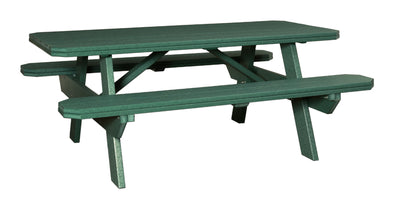 6ft Table w/ Benches Attached-Peaceful Valley Furniture