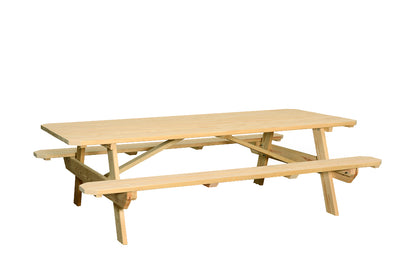 4' x 8' Table w/Benches Attached-Peaceful Valley Furniture