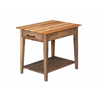 Simplicity End Table with Drawer and Shelf-Tables-Peaceful Valley Furniture