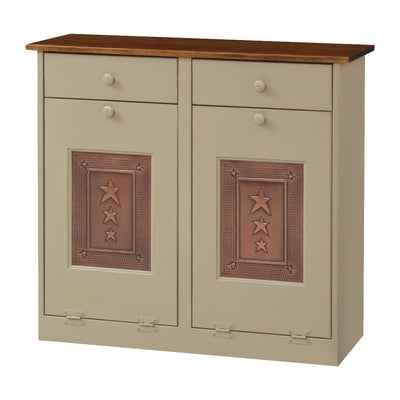 Double Trash Bin-Miscellaneous-Peaceful Valley Furniture