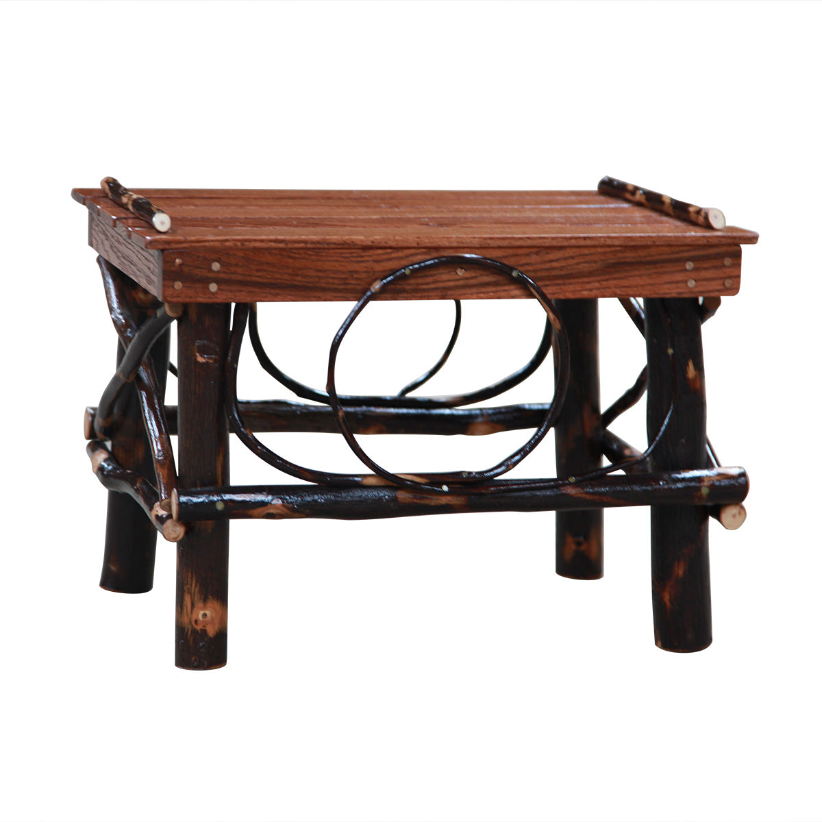 Hickory Foot Stool – Peaceful Valley Furniture