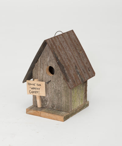 House for Wrent Birdhouse-Birdhouses & Feeders-Peaceful Valley Furniture