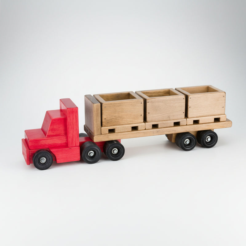 Toy Truck with Skid Trailer