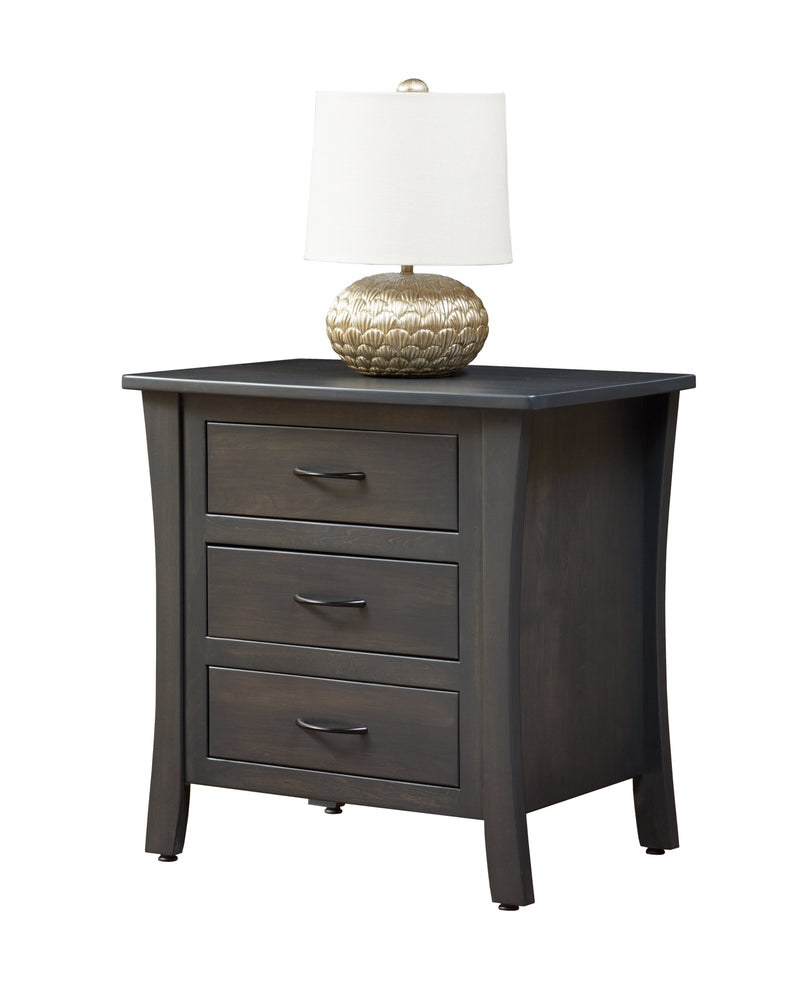 Somerset Large Three Drawer Nightstand