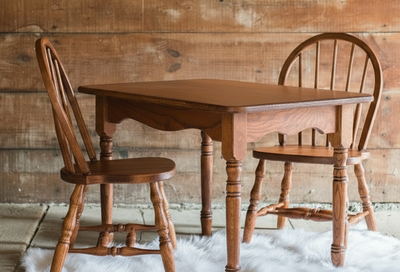 Child's Rectangular Table with 2 Chairs