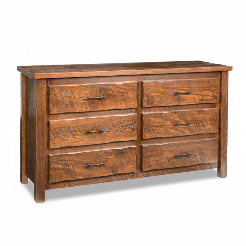 Rustic 6 Drawer Dresser