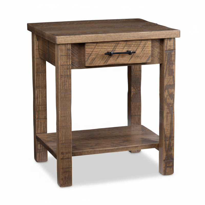 Rustic 1 Drawer 1 Shelf Night Stand