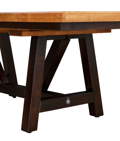 Farmstead Extension Table w/ 4- 12'' self storing leaves-Tables-Peaceful Valley Furniture