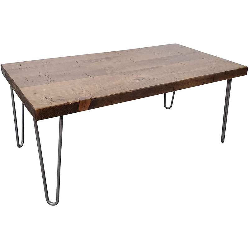 Rustic Hairpin Leg Rectangular Coffee Table