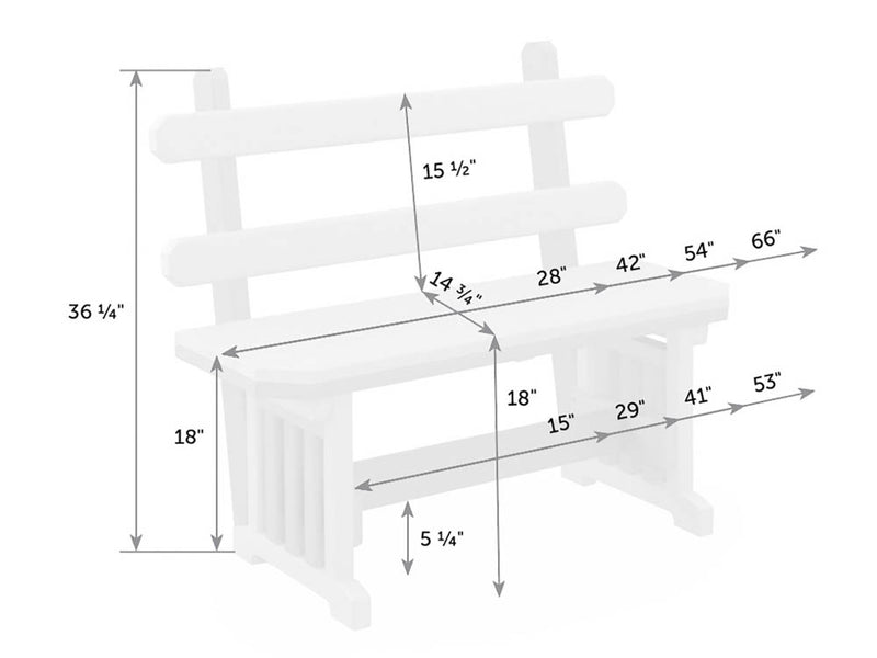 Mission Bench w/Back