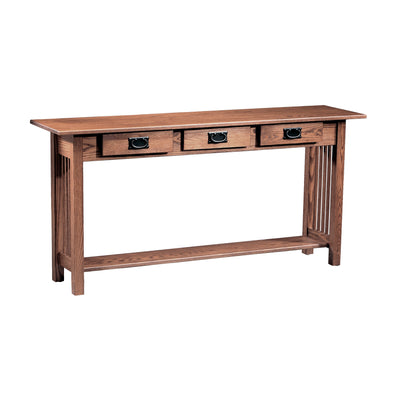 Mission 3 Drawer Sofa Table-Tables-Peaceful Valley Furniture
