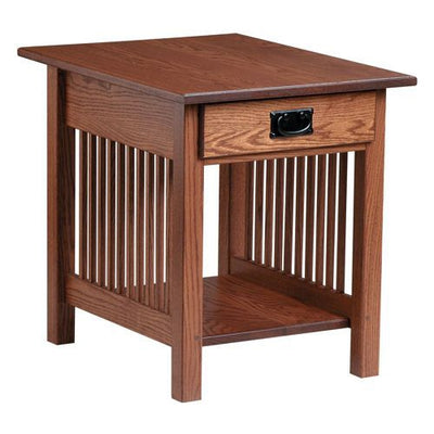 Mission End Table with Drawer