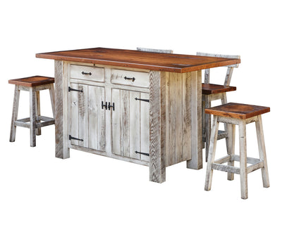 Barnwood Island - Stools sold separately-Kitchen Islands-Peaceful Valley Furniture