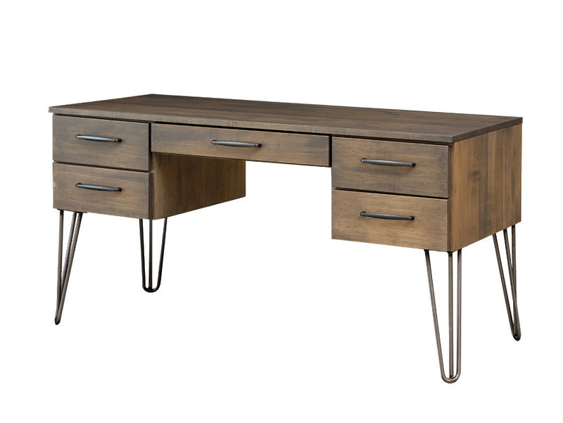 Hairpin Knee Hole Desk-Desks-Peaceful Valley Furniture