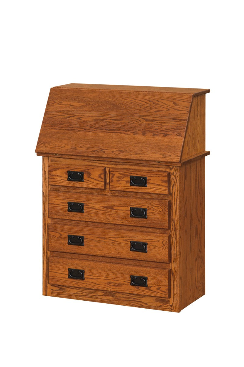 Secretary Desk with Drawers-Desks-Peaceful Valley Furniture