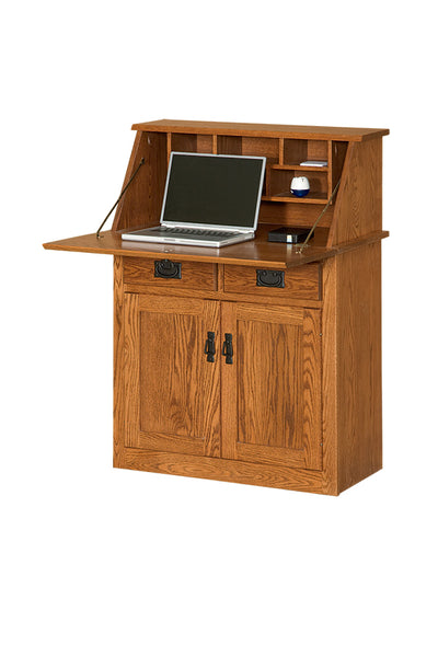 Secretary Desk with Doors-Desks-Peaceful Valley Furniture