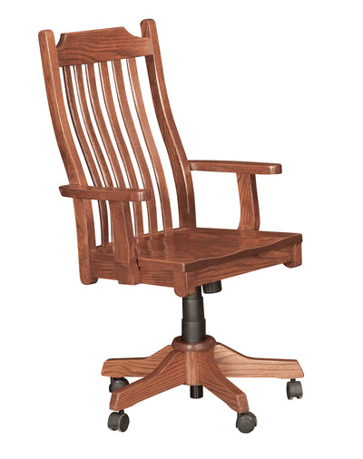 Mission Office Chair with Gas Lift-Chairs-Peaceful Valley Furniture