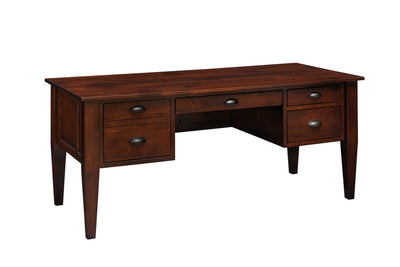 Transitional 66'' Executive Desk with File Drawer-Desks-Peaceful Valley Furniture