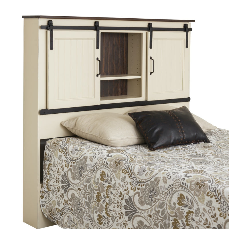 Bookcase Style Barn Door Bed-Beds-Peaceful Valley Furniture