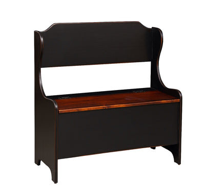 Toy Chest Deacon Bench - 11" Deep Storage-Peaceful Valley Furniture