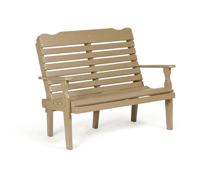 4' Curve Back Bench-Seating-Peaceful Valley Furniture