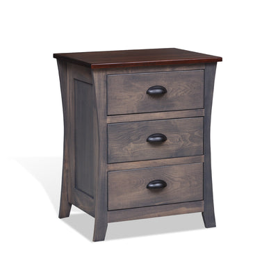 Fulton 3 Drawer Large Nightstand-Nightstands-Peaceful Valley Furniture
