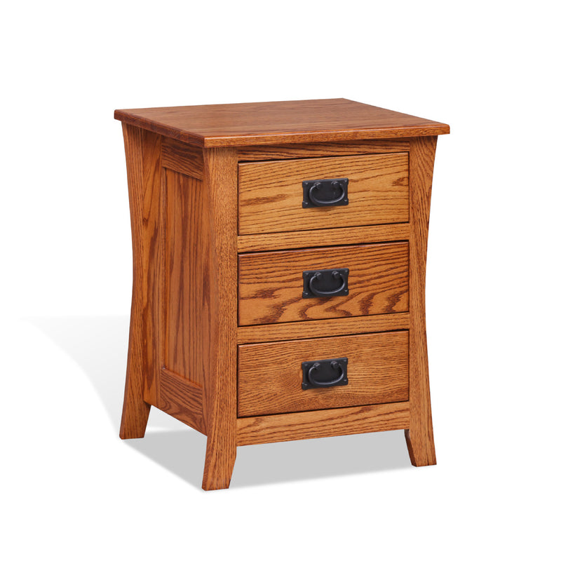 Fulton 3 Drawer Small Nightstand-Nightstands-Peaceful Valley Furniture