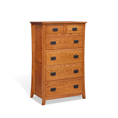 Fulton 6 Drawer Large Chest of Drawers-Storage & Display-Peaceful Valley Furniture
