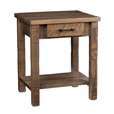 Rustic 1 Drawer 1 Shelf Night Stand-Nightstands-Peaceful Valley Furniture