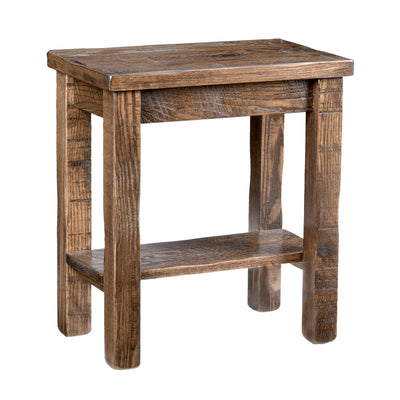 Rustic Small End Table w/ Shelf-Tables-Peaceful Valley Furniture