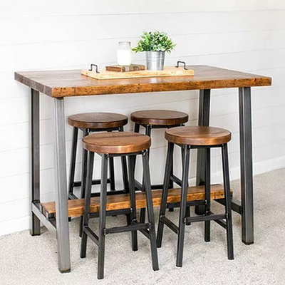 30" x 48" Modern Industrial Bar Table-Tables-Peaceful Valley Furniture
