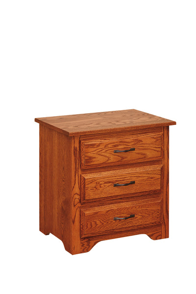 Shaker NIGHT STAND - SHAKER - 3 drawer-Nightstands-Peaceful Valley Furniture