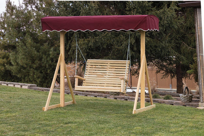 Treated A-Frame with Canopy (Swing not Included)-Peaceful Valley Furniture