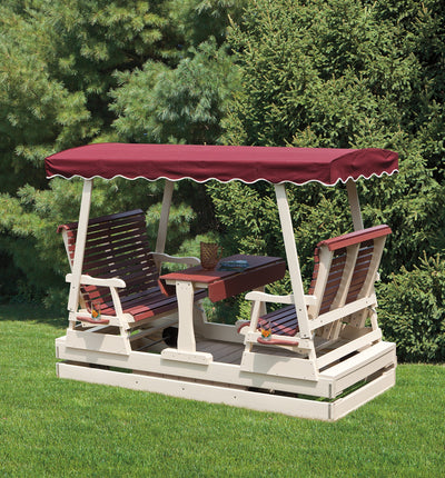 Poly Keystone Glider - 40" Seats-Peaceful Valley Furniture