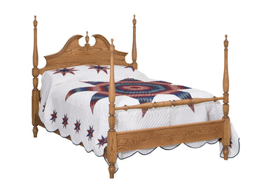 Pediment Queen Bed-Peaceful Valley Furniture