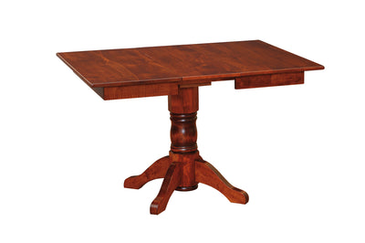 Pedestal Extension Table w/ 1 12" Leaf-Peaceful Valley Furniture