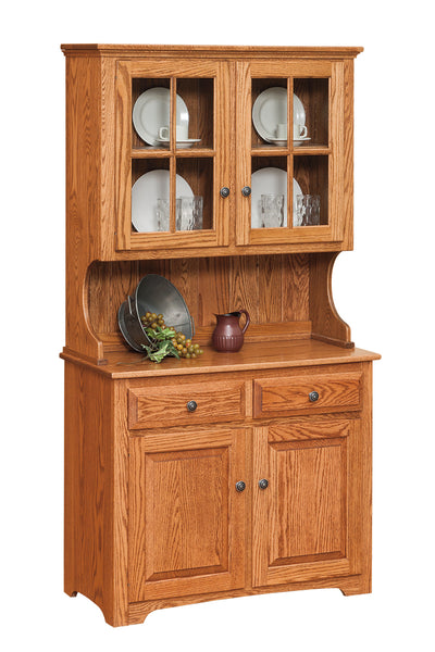 Two Door Raised Panel Hutch-Peaceful Valley Furniture