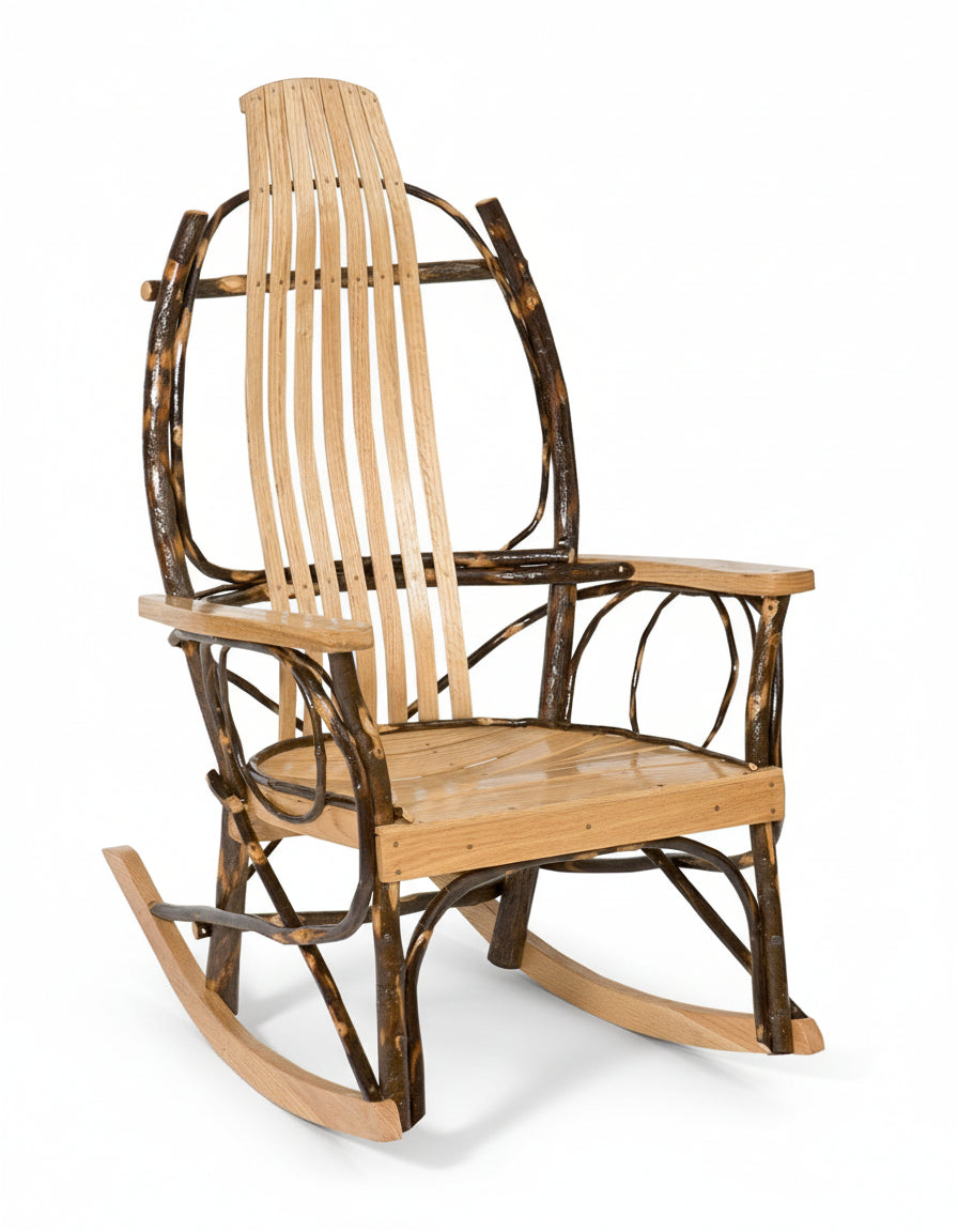 Hickory Rocker with Oak Arms – Peaceful Valley Furniture