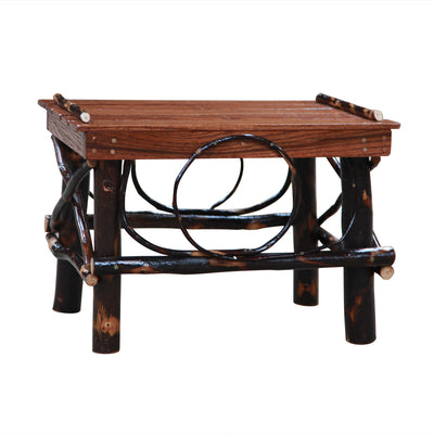 Hickory Foot Stool-Peaceful Valley Furniture